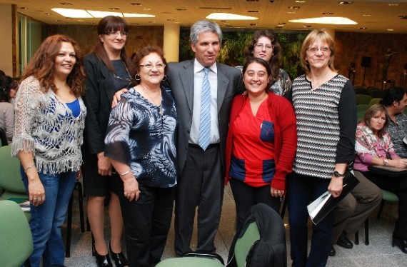 El gobernador de San Luis, CPN. Claudio Poggi, estuvo presente en la capacitación realizada en el Salón Blanco de Terrazas del Portezuelo.