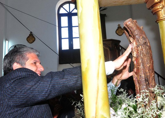 El gobernador de la Provincia, CPN. Claudio Poggi, estuvo presente en la festividad del Cristo de Renca.