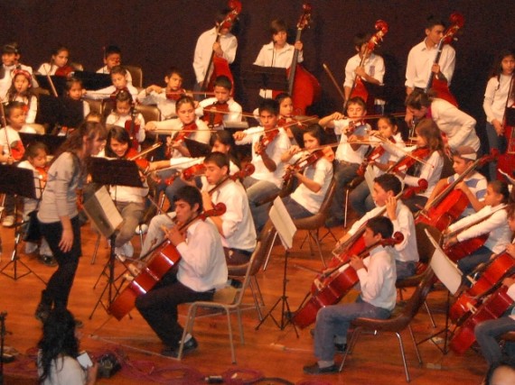 La Orquesta está conformada por 110 chicos de la ciudad de San Luis.