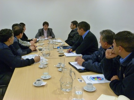 El jefe de Programa Seguridad y Planeamiento, también se reunió con los comisarios de las ciudades de San Luis, Juana Koslay y La Punta