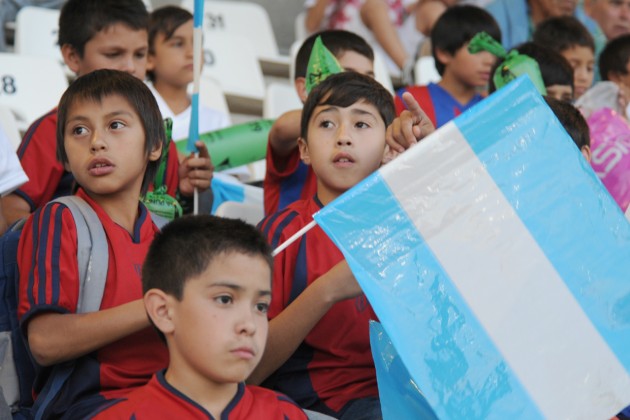 Los juveniles de San Lorenzo alentaron a la Argentina