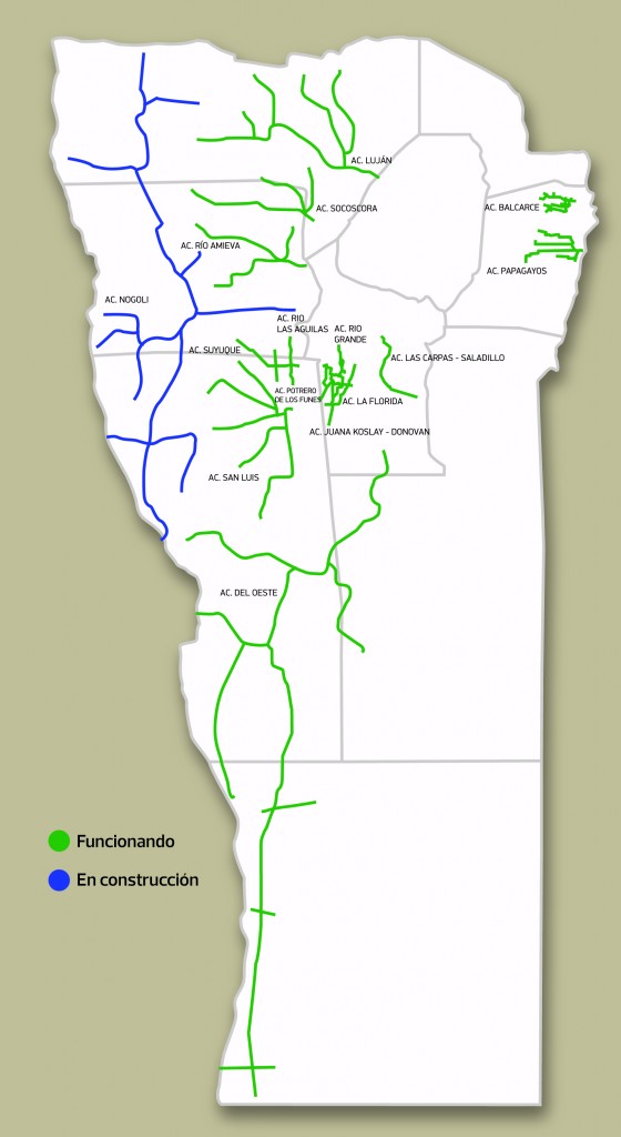 mas de 1400 km de acueductos recorren la provincia de San Luis