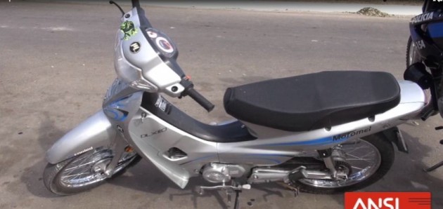 La Motomel 110cc que intentaron robarle a Videla