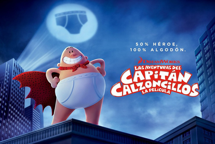 El segundo film que se emitirá es “El capitán calzoncillos”.