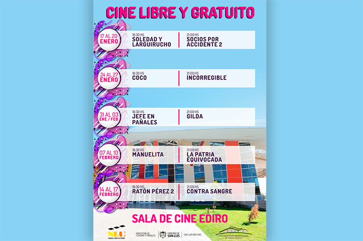 Las salas de cine en EDIRO con agenda completa durante el verano