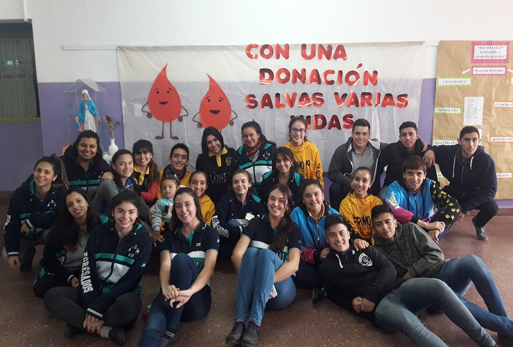 Estudiantes de una escuela de Concarán realizaron una campaña de donación de sangre