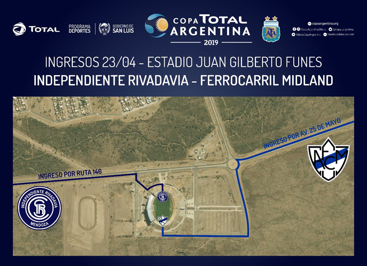 Así será el operativo de seguridad para el partido entre Independiente Rivadavia y Midland