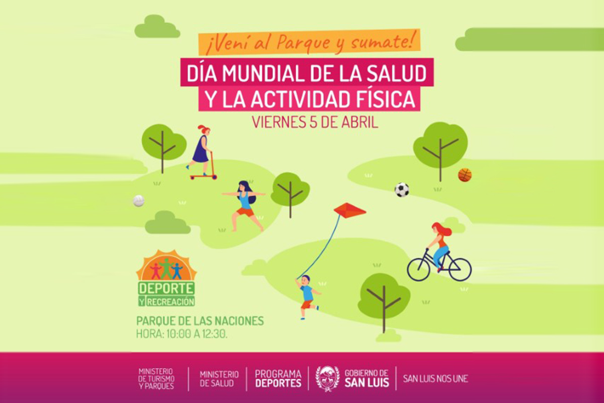 Celebrarán el Día Mundial de la Salud y de la Actividad Física en el Parque de las Naciones 