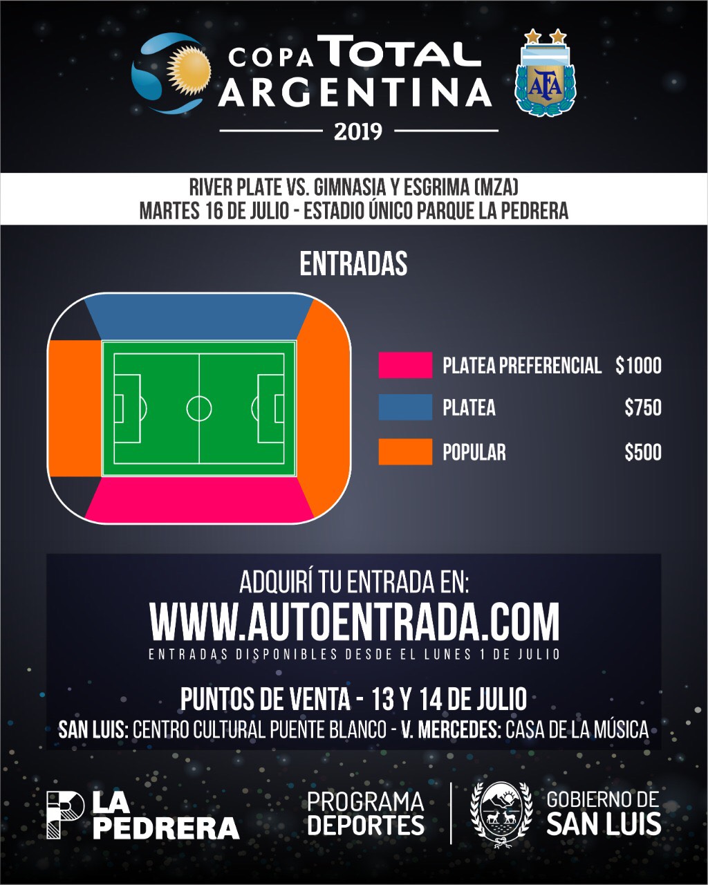 Este lunes comienza la venta de entradas para la final por el