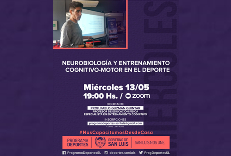 Pablo Guzmán Quintar brindará una capacitación sobre neurobiología y entrenamiento cognitivo/ motor en el deporte