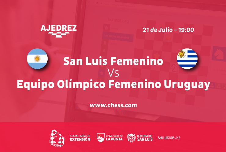Ajedrez: un combinado puntano se medirá con el equipo femenino olímpico uruguayo