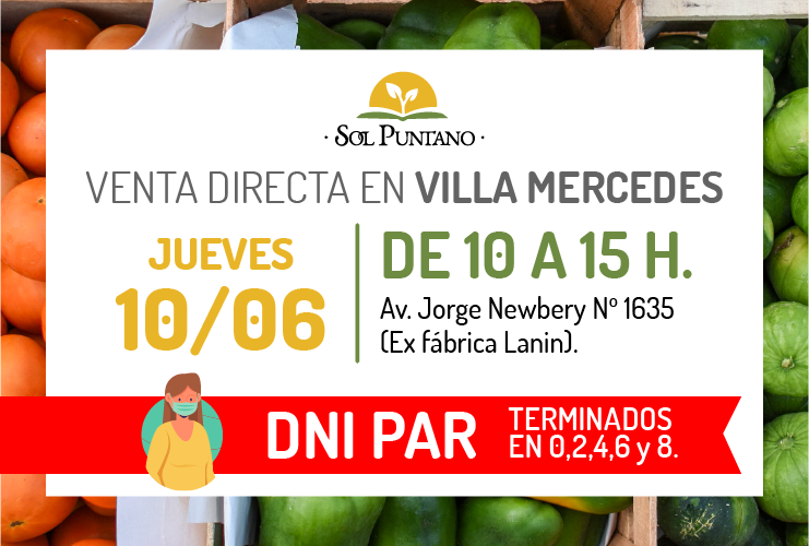 Este jueves se realizará la venta directa de Sol Puntano en Villa Mercedes
