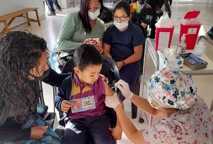 En La Punta se vacunó a menores contra el COVID-19