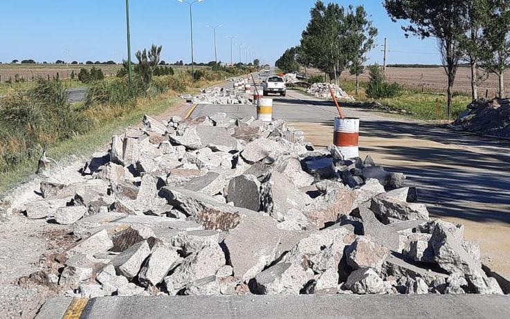 Continúan las obras de losas en la Autopista de las Serranías Puntanas