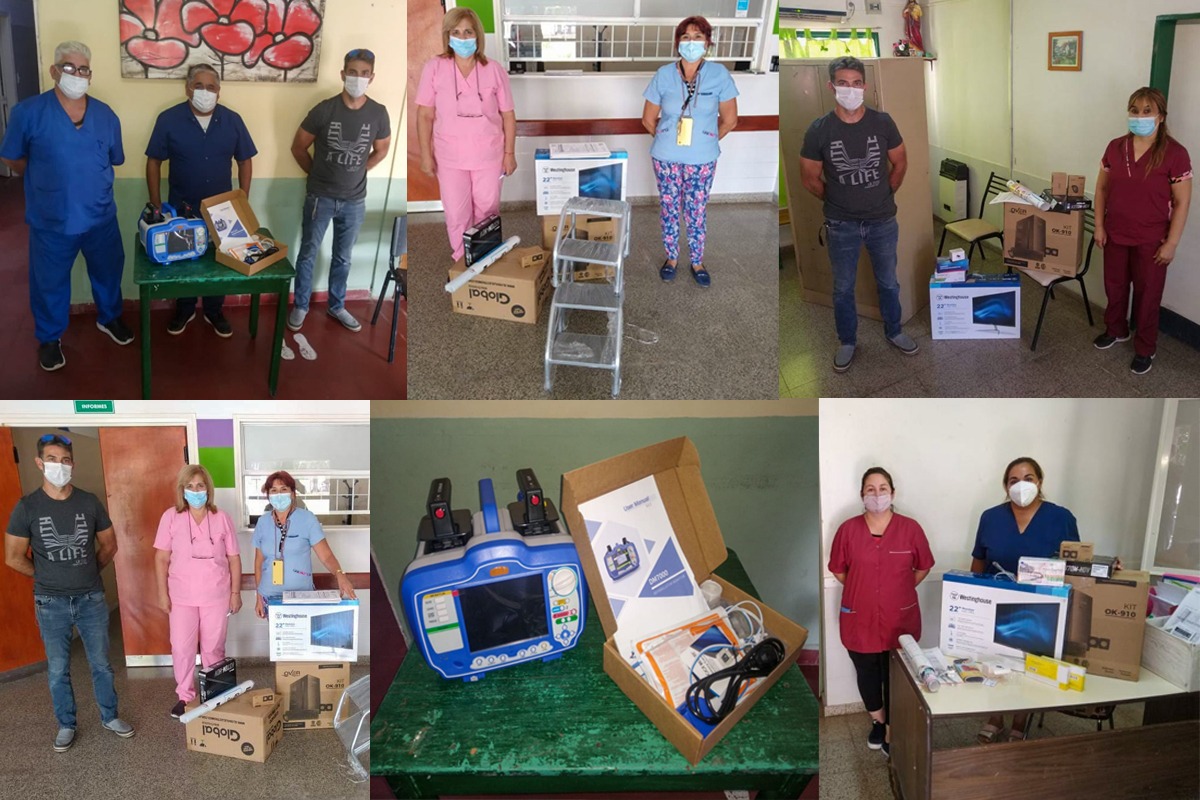Recorrieron y entregaron equipamiento en hospitales y CAPS de los departamentos Junín y Chacabuco