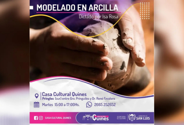 ANSL Comenzó el taller de modelado en arcilla en la Casa Cultural de