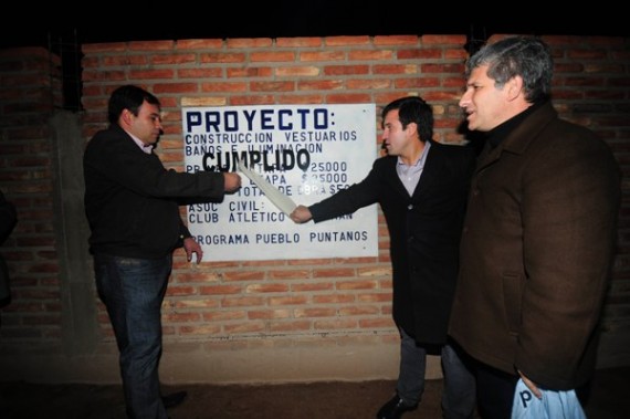 El Club Atlético Concarán, recibió la suma de 25 mil pesos para distintos arreglos en la institución. 