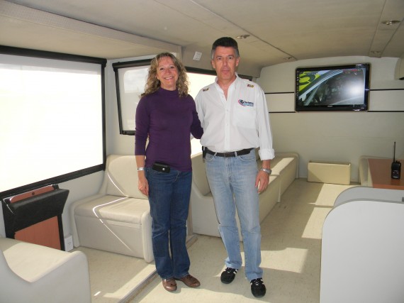 La ministra de Deporte, María Celia Sanchez, junto a Hugo Paoletti, presidente de Apat.