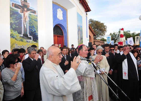 En su mensaje, el obispo Pedro Daniel Martínez, recordó a las víctimas de la tragedia de Zanjitas.
