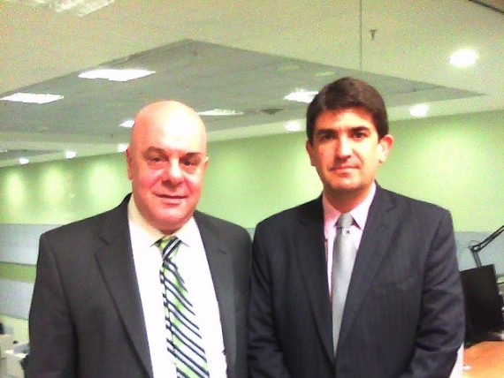 El subsecretario de Emergencia, Néstor Nicolás, junto a Diego Masci.