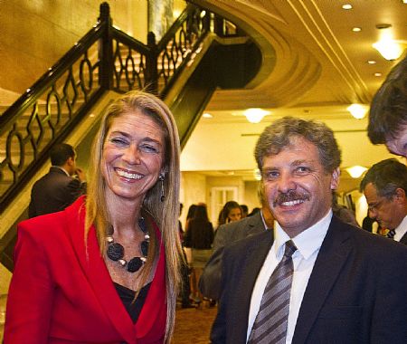 La ministra de Industria de la Nación, Débora Giorgi, junto al ministro Padula.