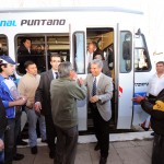 El gobernador Claudio Poggi fue recibido por los vecinos con gran entusiasmo en la Estación Ferroviaria