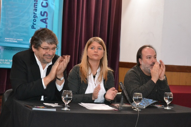 Hamawi, Luberriaga y Algarbe durante la presentación de Pre MICA región Cuyo.