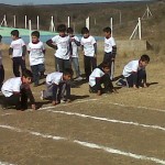 Los chicos se concentraron en la escuela Nº 215, para compartir juegos y actividades.