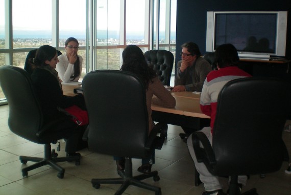 El titular de Estadística y Censos, Adrián Garraza se reunió con Mariela Gabriel y Valeria Velazco.