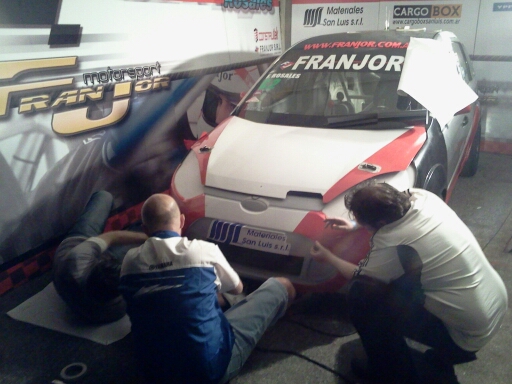 El Ford Fiesta con el que correrá Franco Rosales en la cuarta final del año en Córdoba.