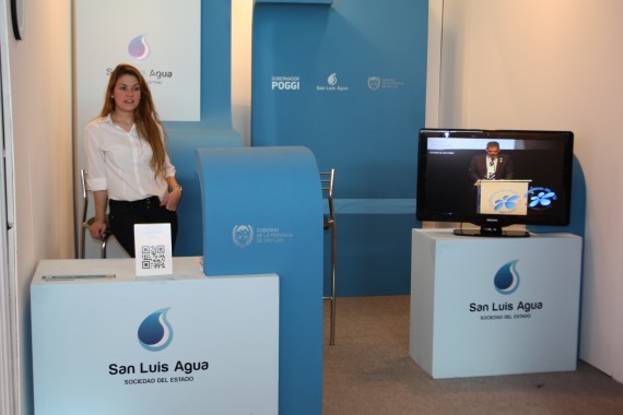 San Luis Agua presentó su stand en donde se expone la política hídrica de la Provincia.