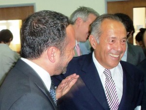 El ministro Marcelo Sosa, junto al senador nacional Adolfo Rodríguez Saá.