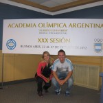 Los representantes del Ministerio de Deportes en la XXX Sesión de la Academia Olímpica Argentina.