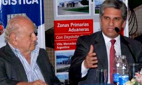 El gobernador, CPN Claudio Poggi, junto a Efraín Szuchet.