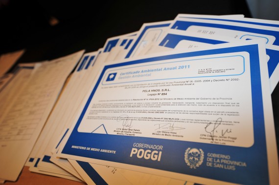 Certificados ambientales anuales 2012. El plazo para presentar la documentación para recibirlos vence a fin de mes.