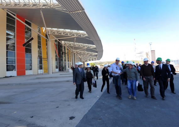 Funcionarios provinciales realizaron un recorrido por la Estación Regional de Ómnibus de San Luis.