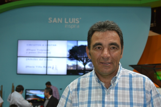 El presidente de la Federación Argentina de Ciclismo visitó el stand de San Luis en la FIT