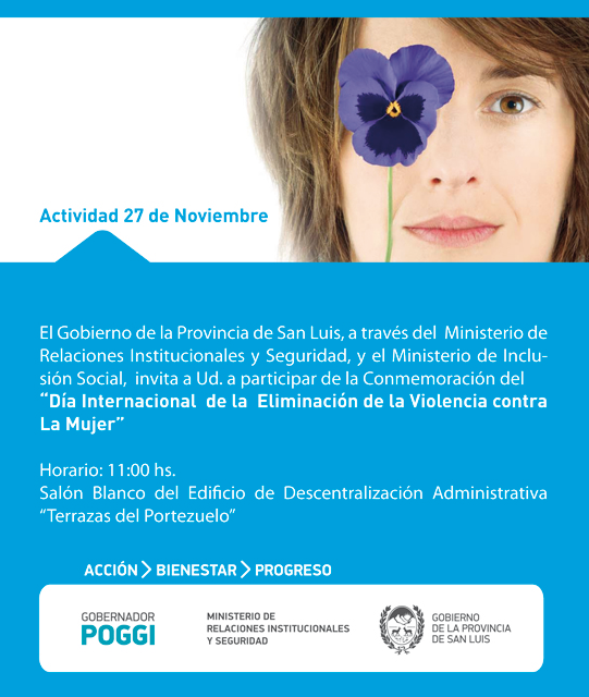 La Próxima semana se conmemorará el Día Internacional de la Eliminación de la Violencia contra la Mujer.