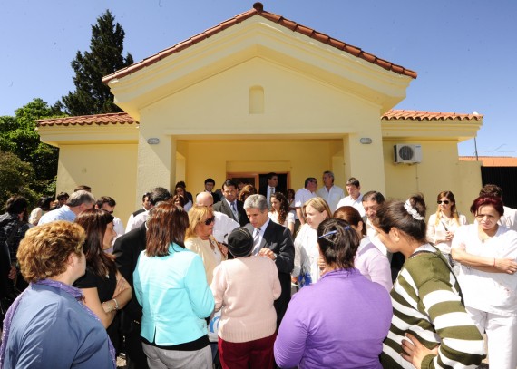 El gobernador Poggi en la inauguración del Centro de Anatomía Patológica y la Morgue Judicial del Hospital ‘Juan Domingo Perón’ de la ciudad de Villa Mercedes.