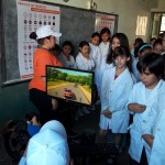 Luego del curso, los alumnos practicaron con el simulador de manejo.