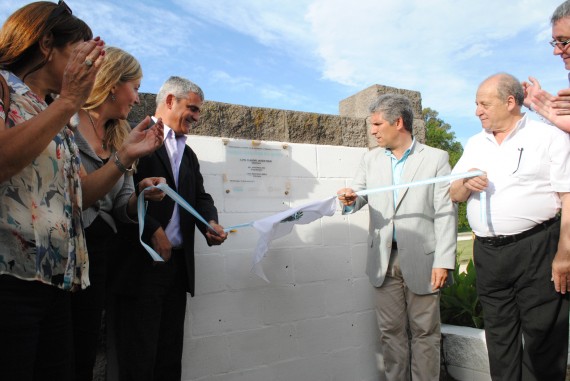 Claudio Poggi, Jorge Díaz y Mario Merlo, inauguraron las obras realizadas por la provincia