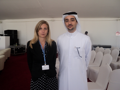 La Ministra de Medio Ambiente junto al Director de Green Gulf Omran Hamad Al Kuwari
