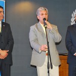 El Gobernador destacó la importancia de Las Olimpiadas del Conocimiento. Junto a él el ministro Sosa y el rector, Alejandro Munizaga