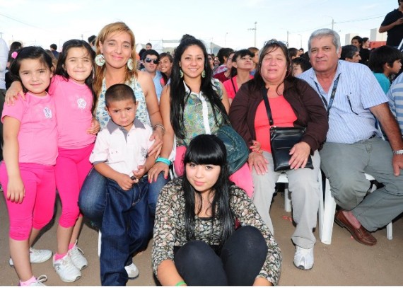 Gisela Moyano y familia.