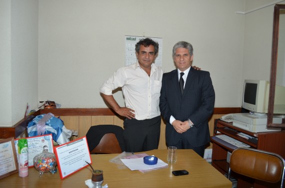 Claudio Poggi,se reunió con Ariel Farías en el despacho municipal.