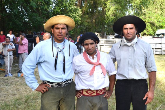 Juan Báez, Franco Osella y Luis Seguel, los representantes de San Luis en Jesús María 2013.
