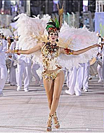Reina de Batería de la Escola de Samba Sierras del Carnaval  Melania Molinari.