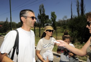 Una familia de La Plata vino a presenciar el Tour.