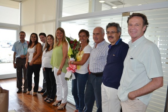 El equipo de trabajo de Turismo Provincial, representantes de la Cámara de Turismo  e integrantes de San Luis Bureau dieron la bienvenida a Meyer.