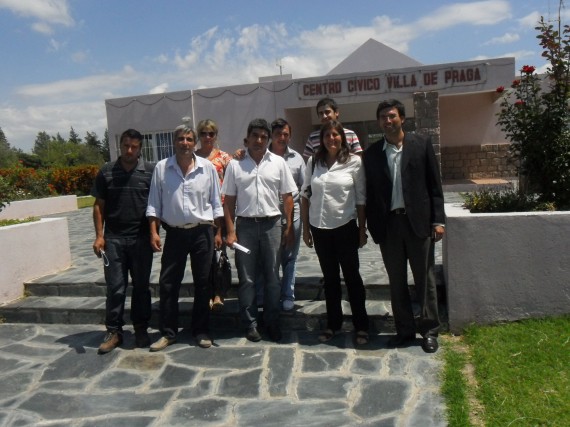 Funcionarios del Ministerio del Campo junto a los intendentes del departamento San Martin